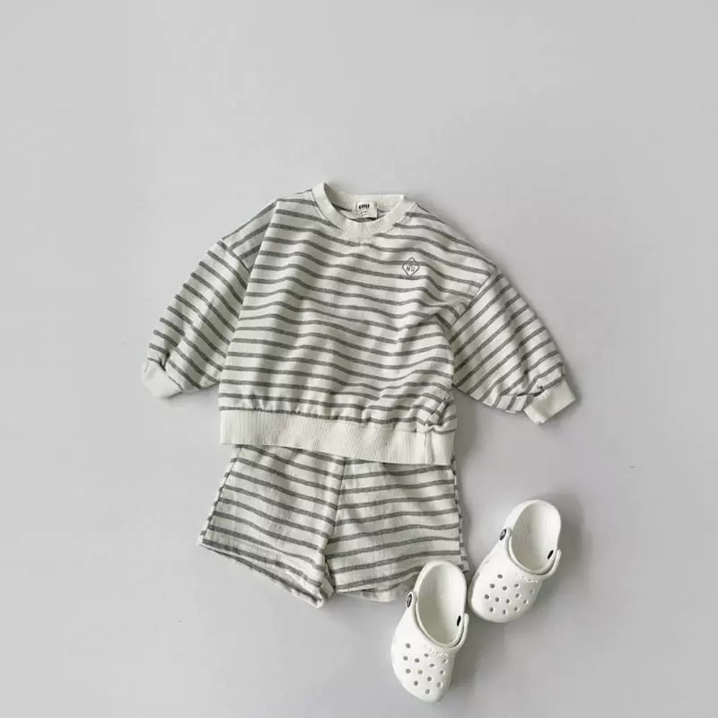 Onu - Korean Children Fashion - #stylishchildhood - Stripes Sweatshirt - 8