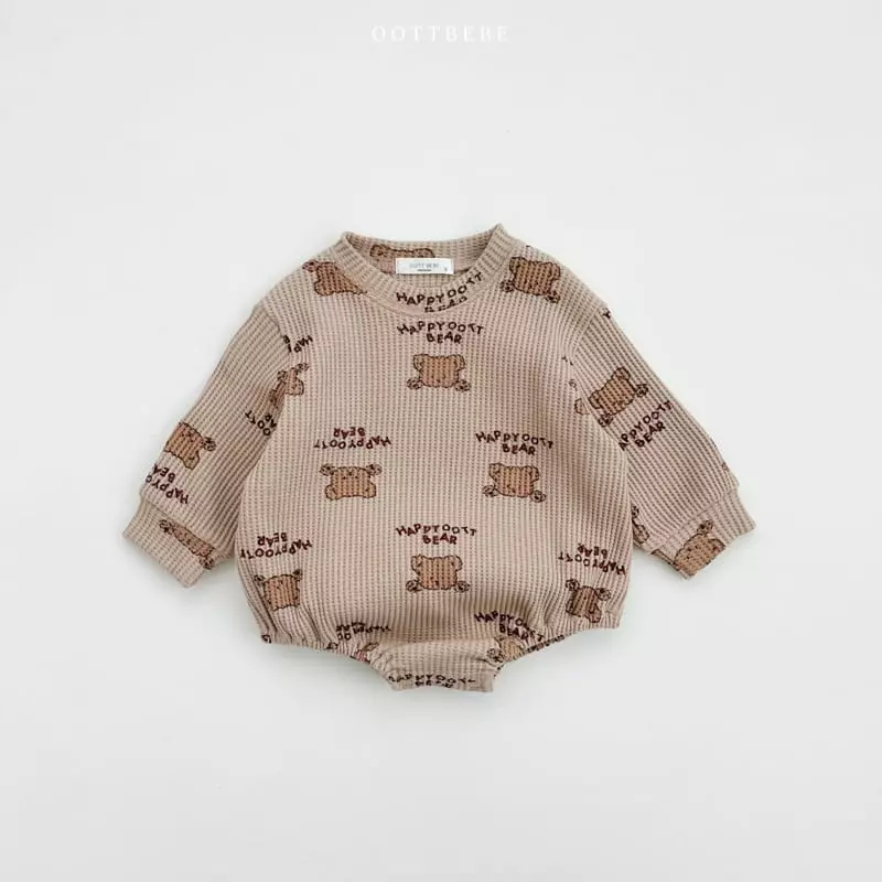 Oott Bebe - Korean Baby Fashion - #babyboutique - Happy Waffle Bodysuit - 3