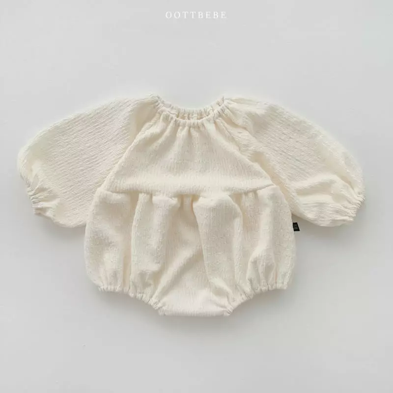Oott Bebe - Korean Baby Fashion - #babyclothing - Pop Corn Shirring Bodysuit - 8