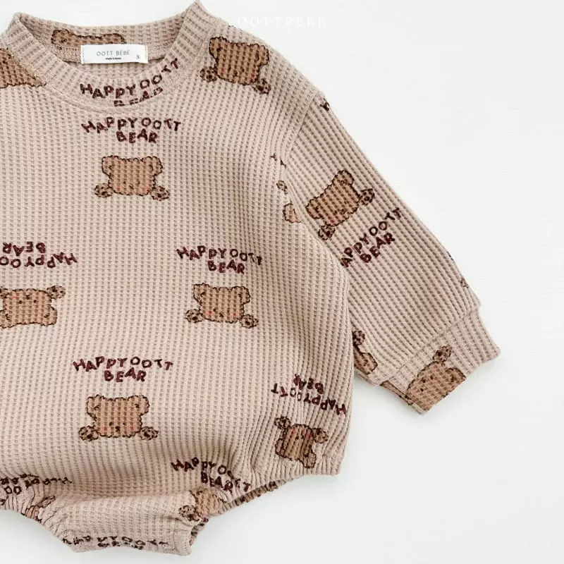 Oott Bebe - Korean Baby Fashion - #babyclothing - Happy Waffle Bodysuit - 5