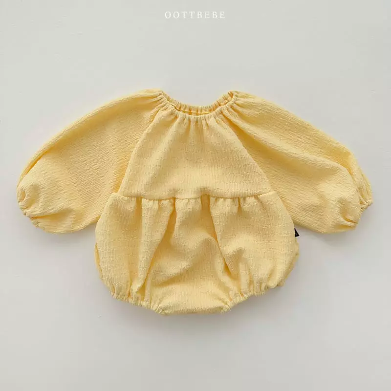Oott Bebe - Korean Baby Fashion - #babyfashion - Pop Corn Shirring Bodysuit - 9