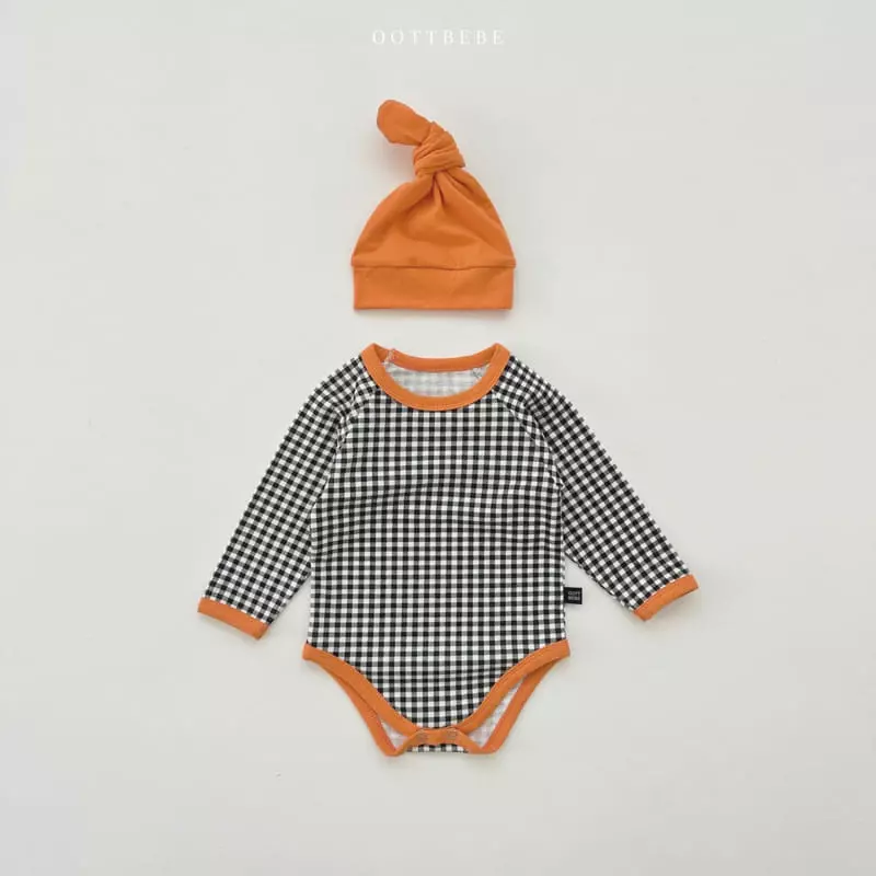 Oott Bebe - Korean Baby Fashion - #babyfever - Check Bodysuit - 7