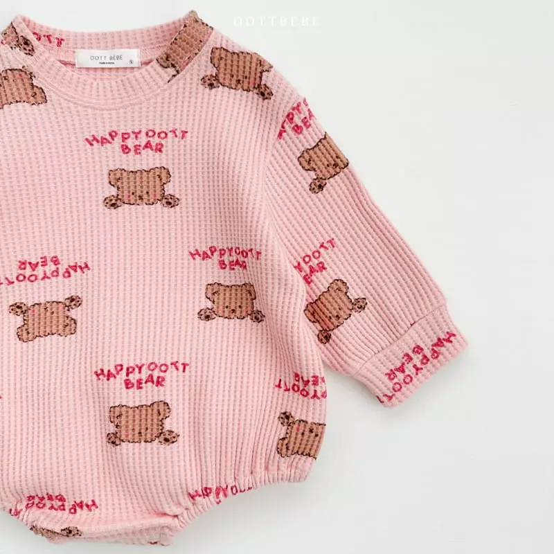 Oott Bebe - Korean Baby Fashion - #babyfever - Happy Waffle Bodysuit - 7