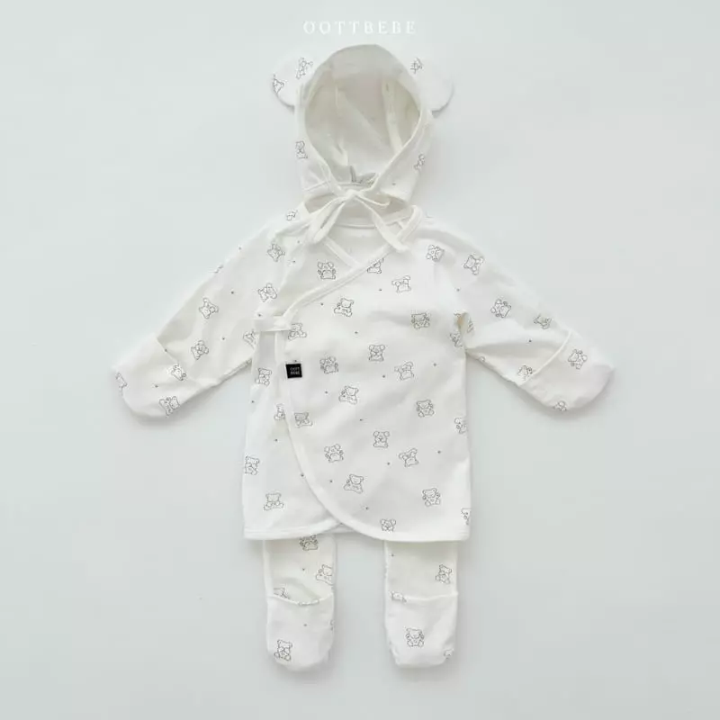 Oott Bebe - Korean Baby Fashion - #babyfever - Mild Bear Bonnet - 5