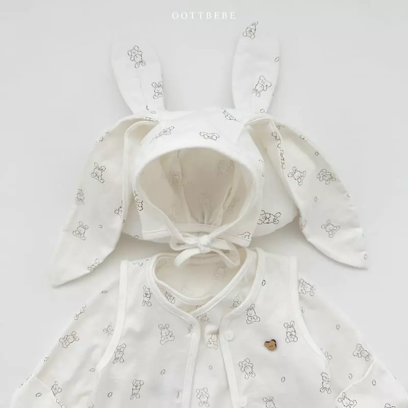 Oott Bebe - Korean Baby Fashion - #babylifestyle - Mild Bunny Bonnet - 6