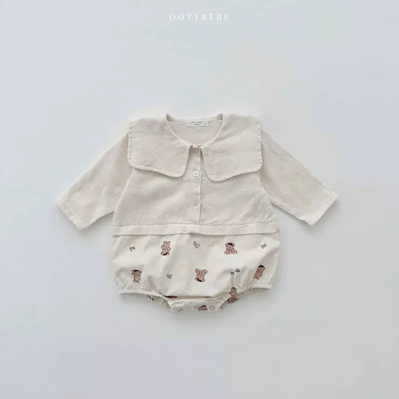 Oott Bebe - Korean Baby Fashion - #onlinebabyboutique - Bonjour Bodysuit - 2