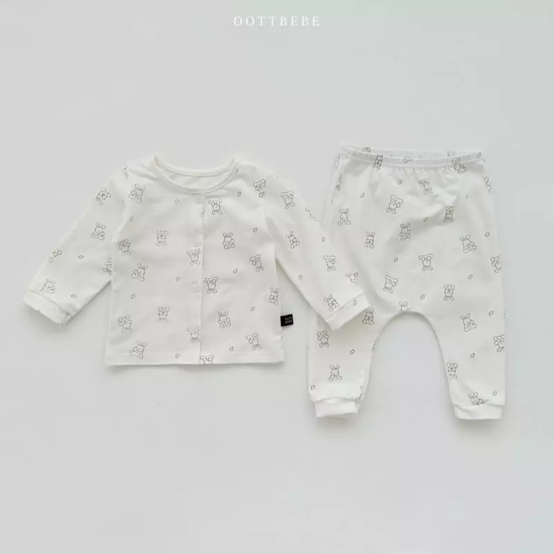 Oott Bebe - Korean Baby Fashion - #onlinebabyboutique - Mild Top Bottom Set - 2