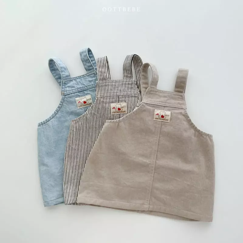 Oott Bebe - Korean Children Fashion - #childofig - Rora Denim One-piece - 8