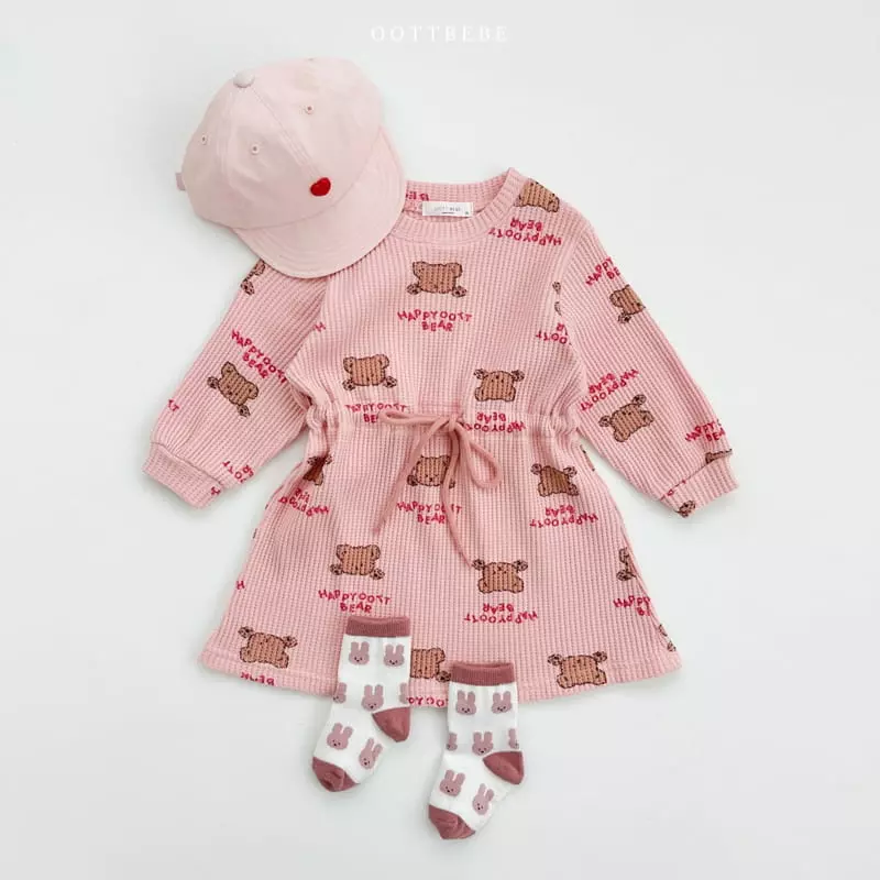 Oott Bebe - Korean Children Fashion - #childofig - Happy Waffle One-piece - 3