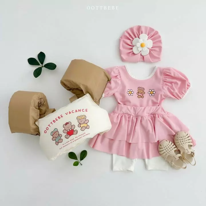 Oott Bebe - Korean Children Fashion - #childofig - Daidy Frill Swimwear - 11