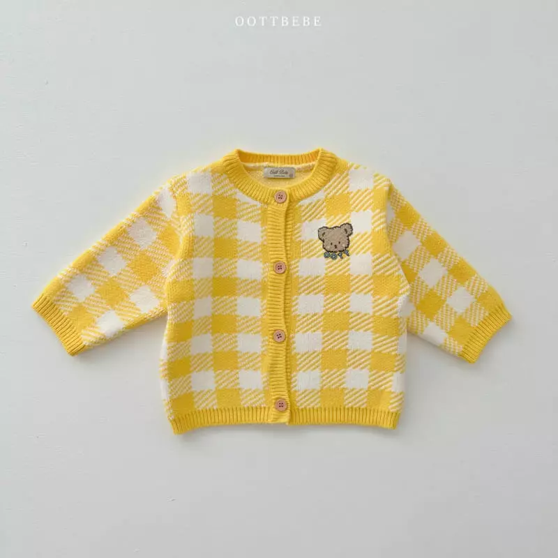 Oott Bebe - Korean Children Fashion - #fashionkids - Pure Check Cardigan