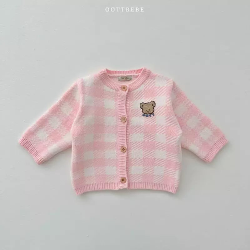 Oott Bebe - Korean Children Fashion - #kidsshorts - Pure Check Cardigan - 2