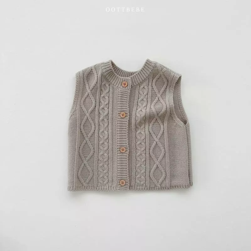 Oott Bebe - Korean Children Fashion - #kidsshorts - Abang Knit Vest - 2