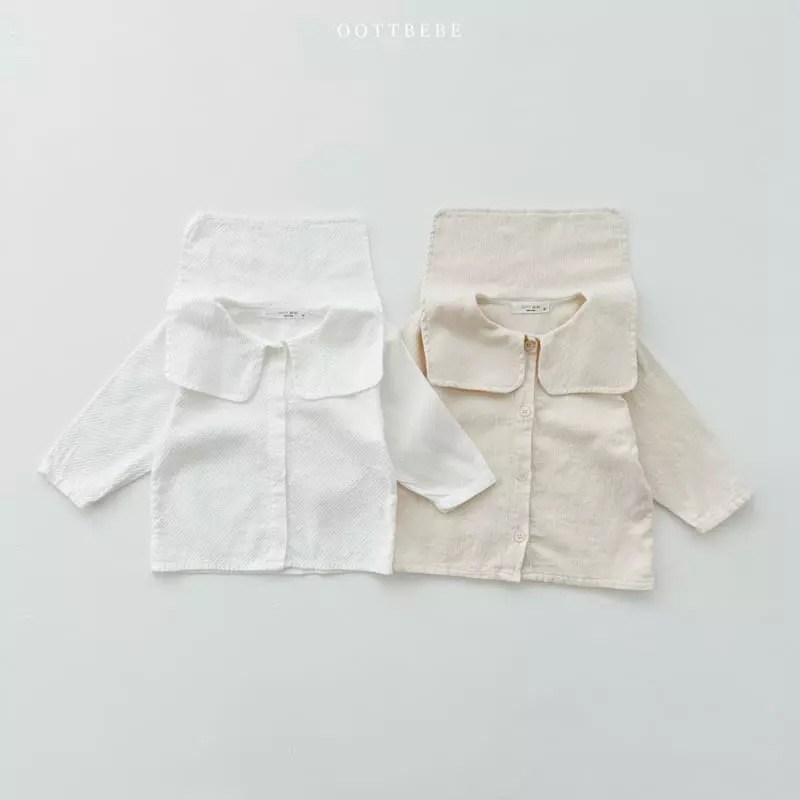 Oott Bebe - Korean Children Fashion - #kidsshorts - Bonjour Collar Blouse - 9