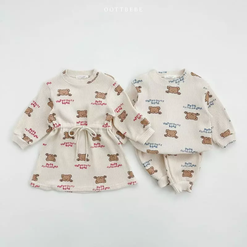 Oott Bebe - Korean Children Fashion - #kidsstore - Happy Waffle One-piece - 9