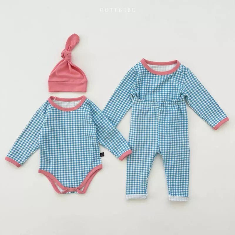 Oott Bebe - Korean Children Fashion - #kidzfashiontrend - Check Easywear - 9