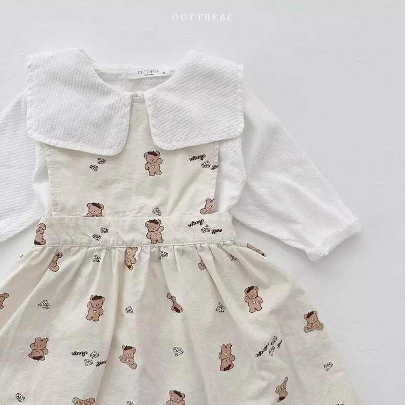 Oott Bebe - Korean Children Fashion - #kidzfashiontrend - Bonjour Collar Blouse - 11