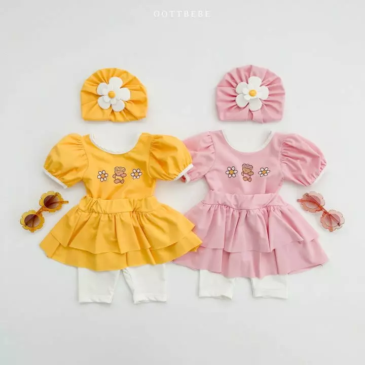 Oott Bebe - Korean Children Fashion - #magicofchildhood - Daidy Frill Swimwear - 5