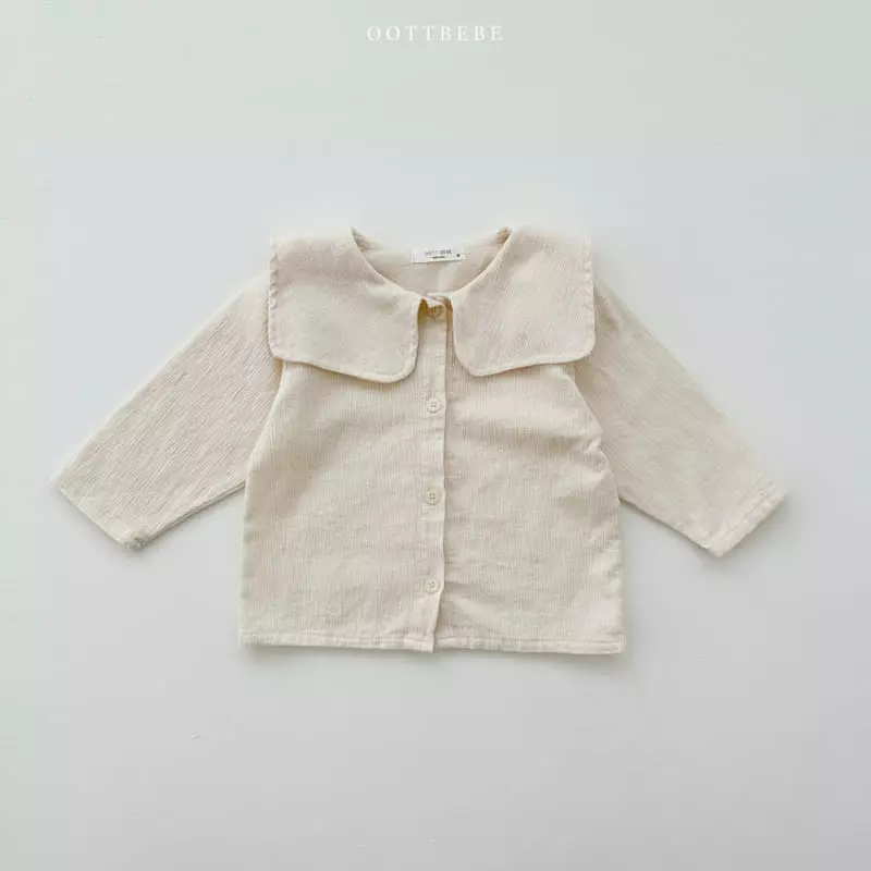 Oott Bebe - Korean Children Fashion - #prettylittlegirls - Bonjour Collar Blouse - 2