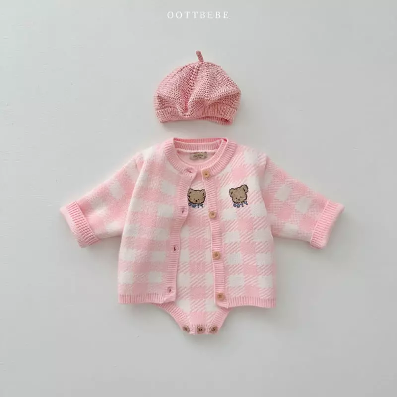 Oott Bebe - Korean Children Fashion - #stylishchildhood - Pure Check Cardigan - 12