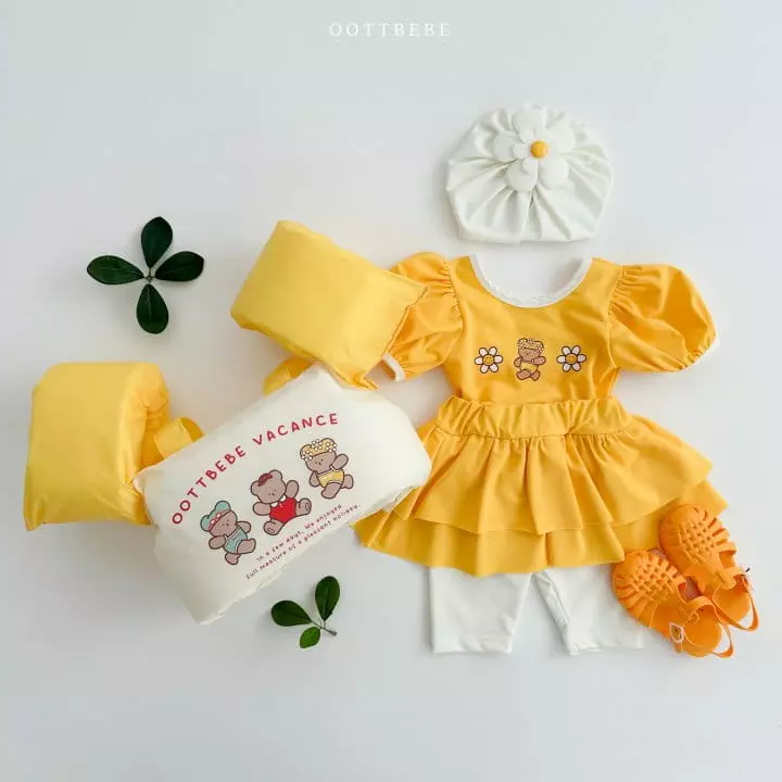 Oott Bebe - Korean Children Fashion - #stylishchildhood - Daidy Frill Swimwear - 10