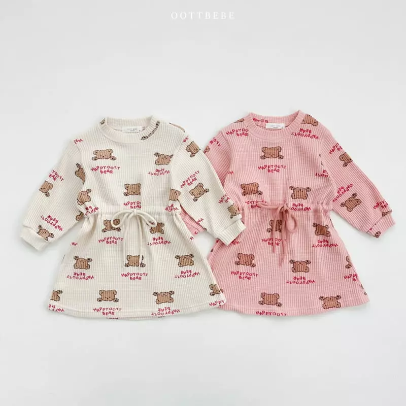 Oott Bebe - Korean Children Fashion - #toddlerclothing - Happy Waffle One-piece