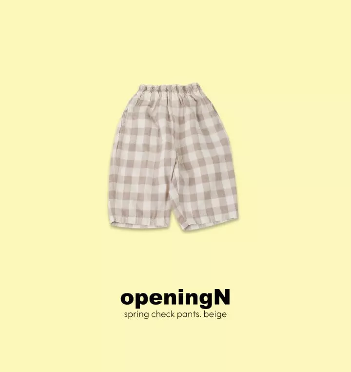Opening & - Korean Children Fashion - #Kfashion4kids - Spring Check Pants