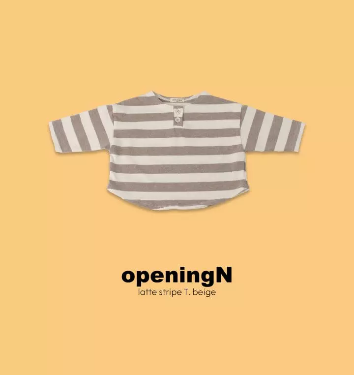 Opening & - Korean Children Fashion - #Kfashion4kids - Latte ST  - 2