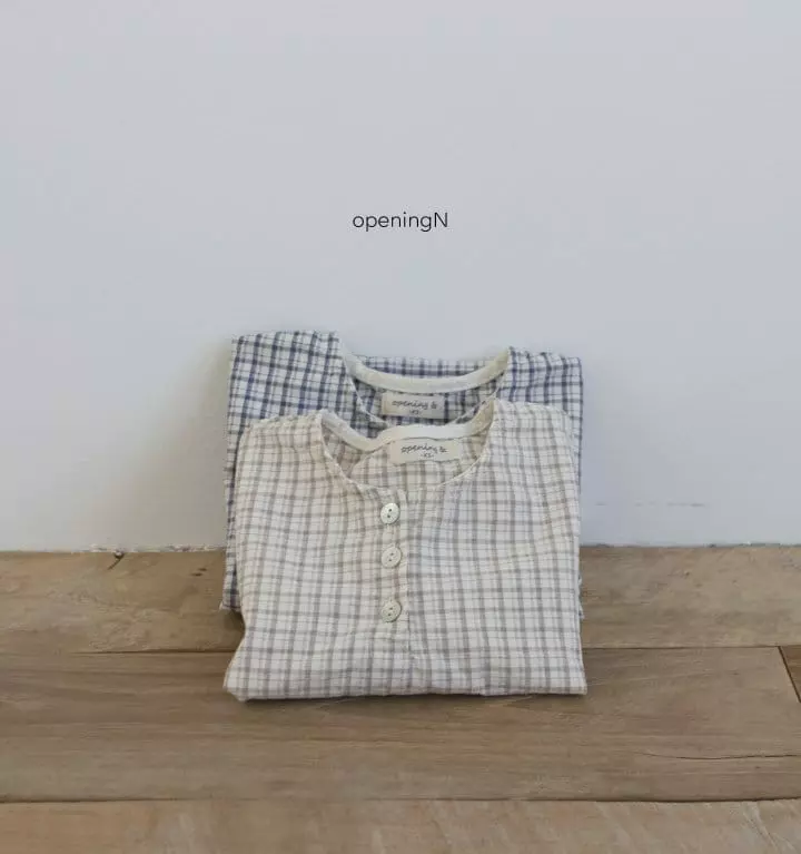 Opening & - Korean Children Fashion - #designkidswear - Banie Check Blouse - 3