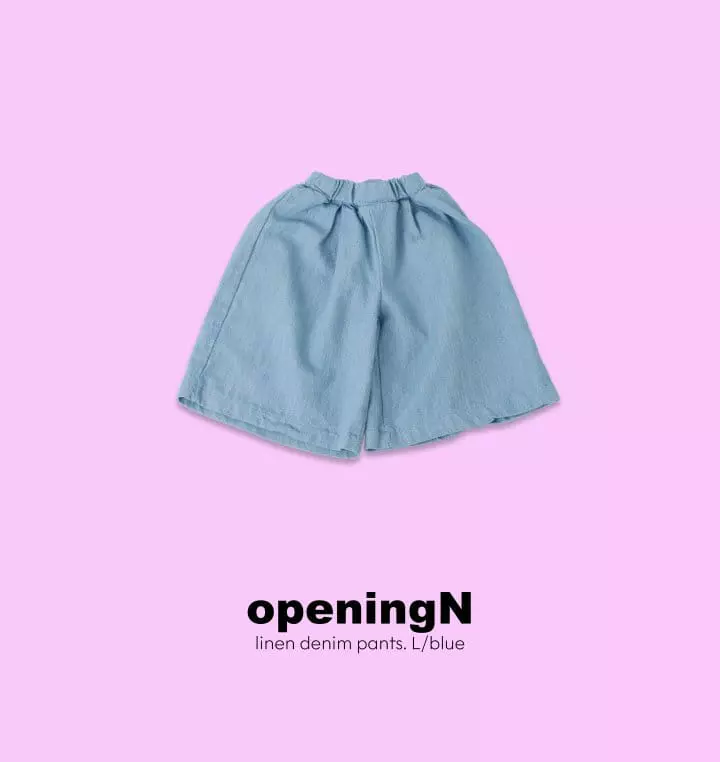 Opening & - Korean Children Fashion - #fashionkids - Linen jeans wide Pants