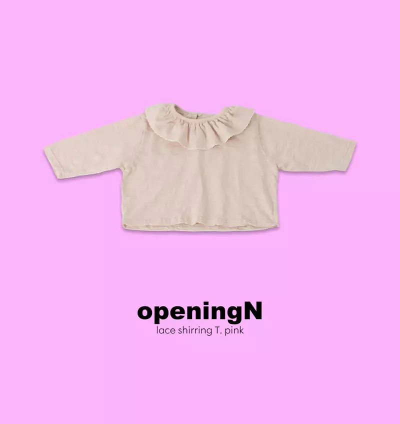 Opening & - Korean Children Fashion - #kidsstore - Lace Shirring Tee  - 2