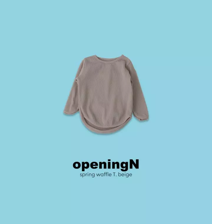 Opening & - Korean Children Fashion - #littlefashionista - Spring Waffle Tee 