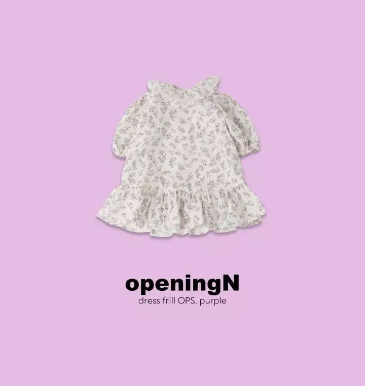 Opening & - Korean Children Fashion - #littlefashionista - Dress Frill One-piece - 2