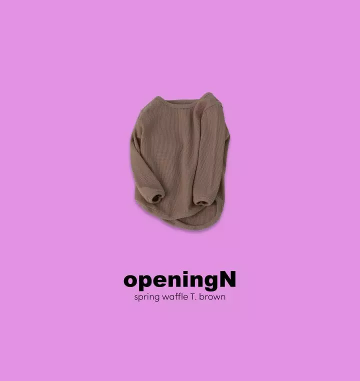 Opening & - Korean Children Fashion - #magicofchildhood - Spring Waffle Tee  - 2