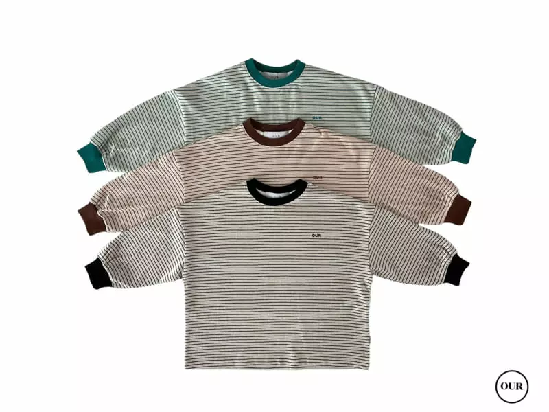 Our - Korean Children Fashion - #Kfashion4kids - Drizzle Stripes Tee