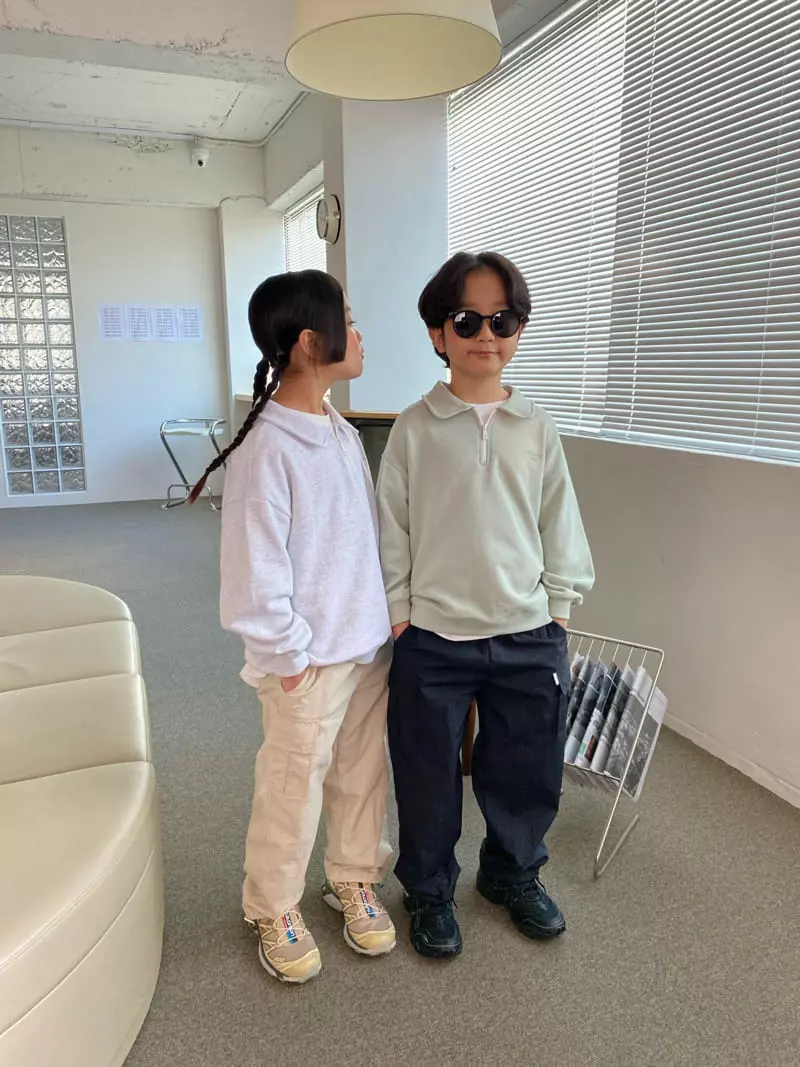 Our - Korean Children Fashion - #kidzfashiontrend - Collar Zip-up Sweatshirt - 2