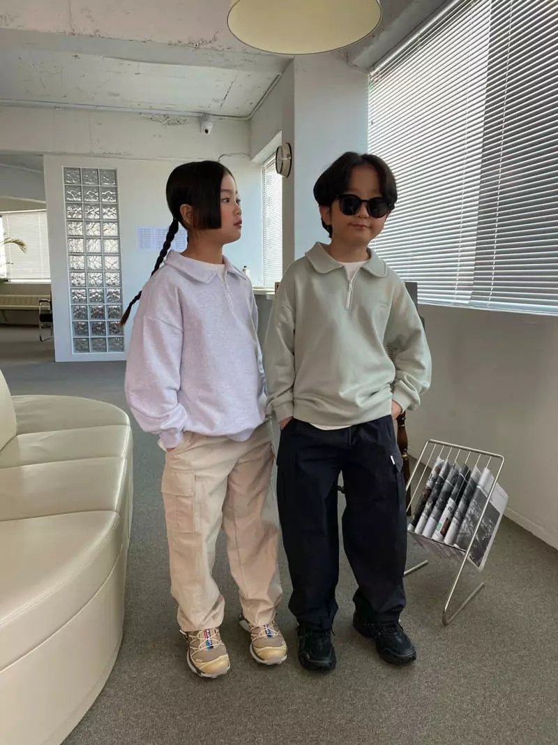Our - Korean Children Fashion - #Kfashion4kids - Collar Zip-up Sweatshirt - 4