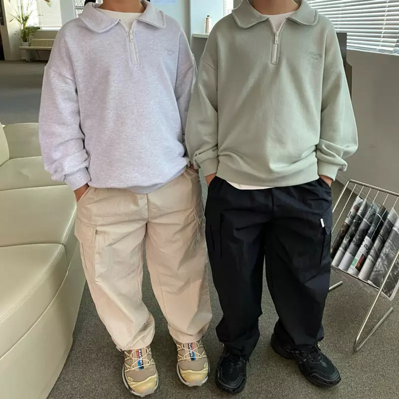 Our - Korean Children Fashion - #magicofchildhood - Collar Zip-up Sweatshirt - 5