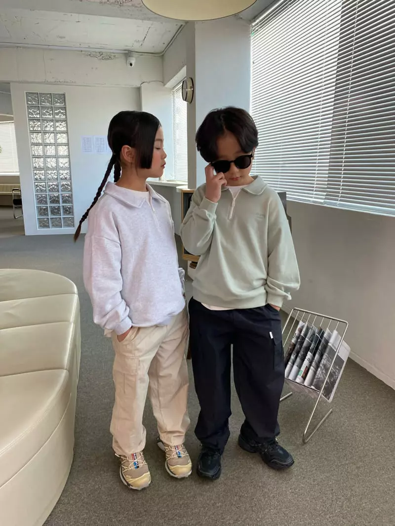 Our - Korean Children Fashion - #minifashionista - Collar Zip-up Sweatshirt - 6