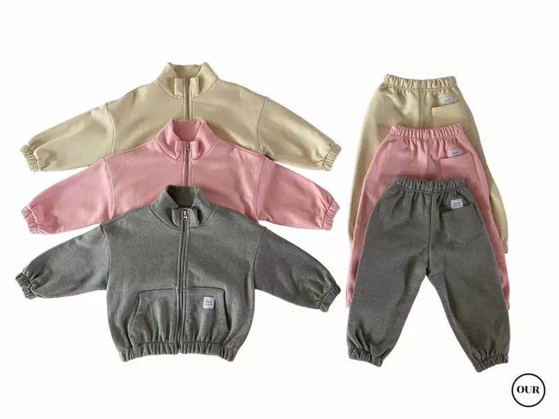 Our - Korean Children Fashion - #todddlerfashion - Verry Zip-up Set