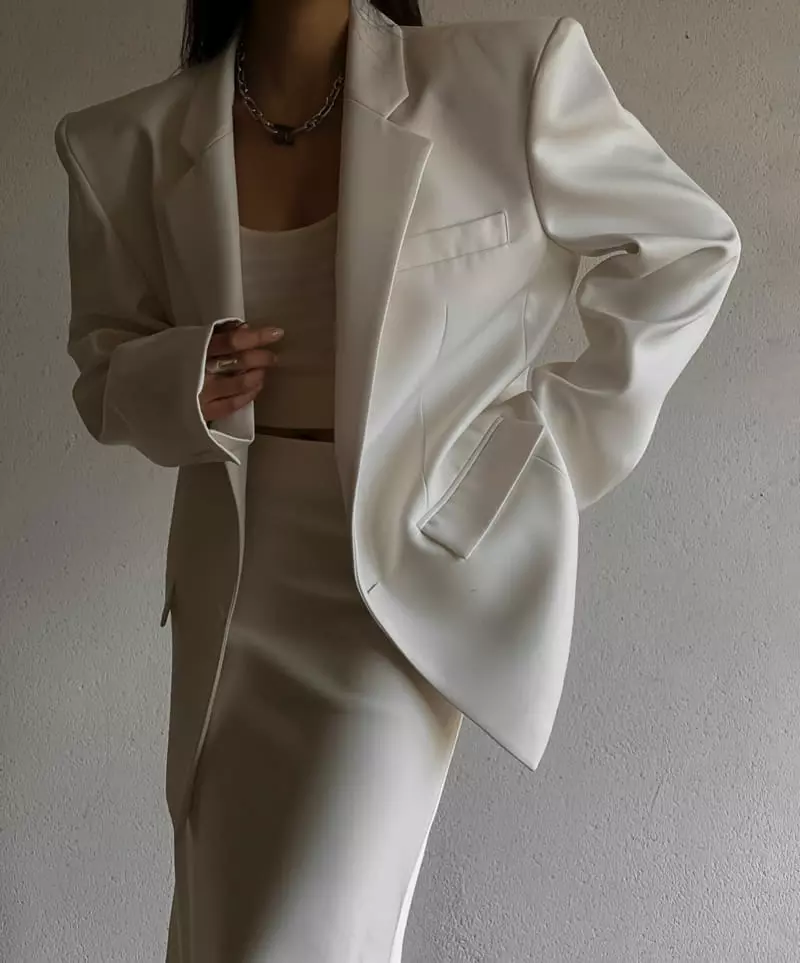 Paper Moon - Korean Women Fashion - #momslook - Square Twill Jacket - 11