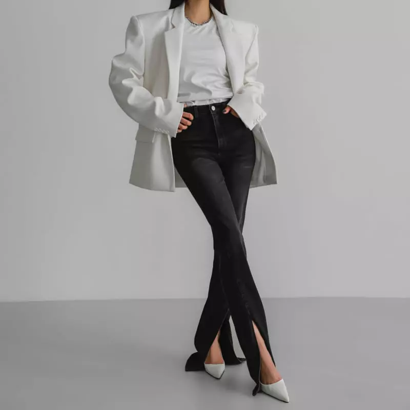 Paper Moon - Korean Women Fashion - #momslook - Square Twill Jacket - 5