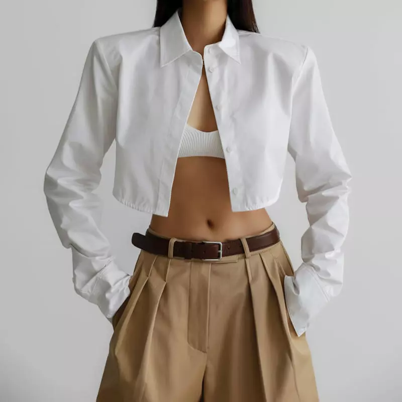 Paper Moon - Korean Women Fashion - #momslook - Shoulder Padded Shirt - 5