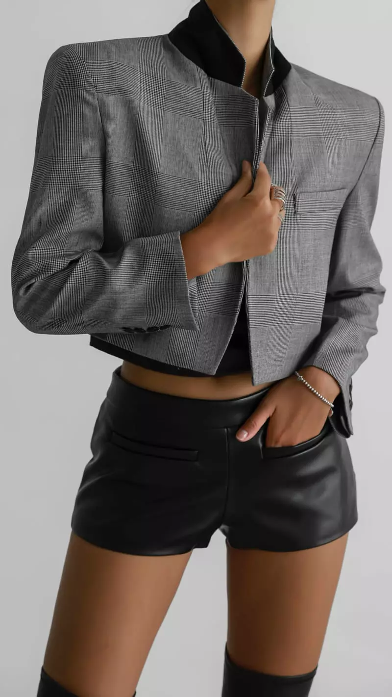 Paper Moon - Korean Women Fashion - #momslook - Open Crop Jacket - 8