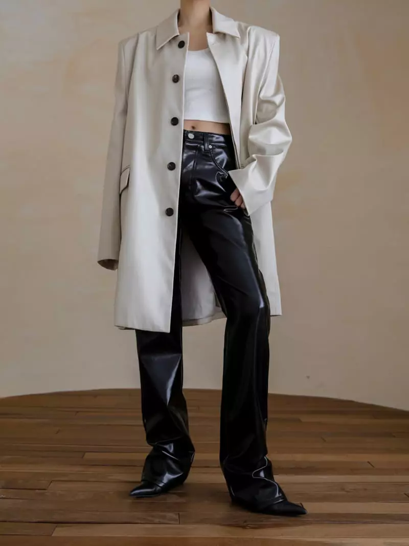 Paper Moon - Korean Women Fashion - #momslook - Oversize Gaberdin Coat - 8