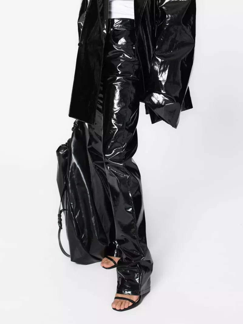 Paper Moon - Korean Women Fashion - #momslook - Patent Leather Straight Pants - 6