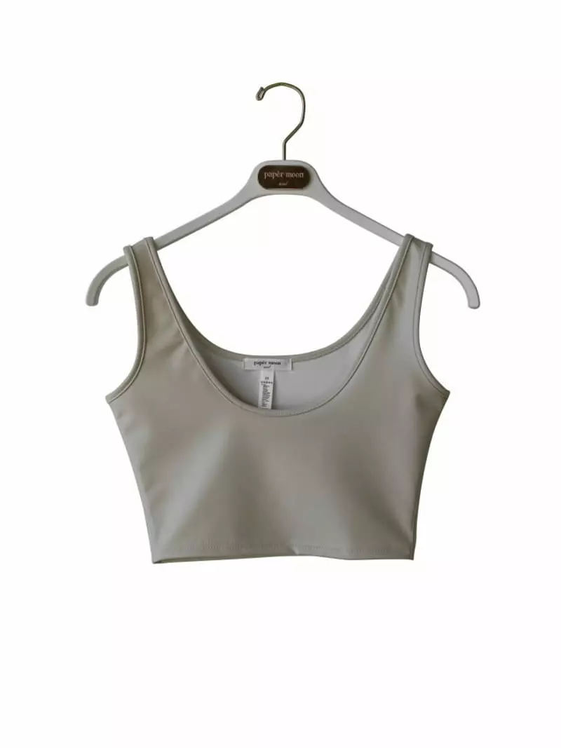 Paper Moon - Korean Women Fashion - #momslook - Leather Sleeveless Tank Top - 3