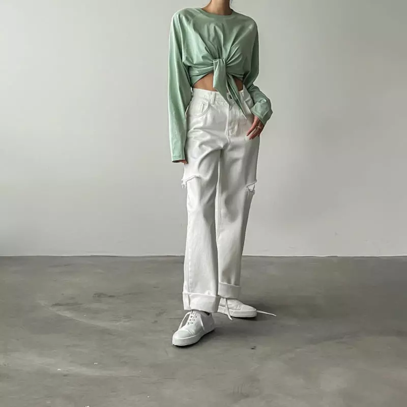 Paper Moon - Korean Women Fashion - #pursuepretty - Cut Out Jeans - 10