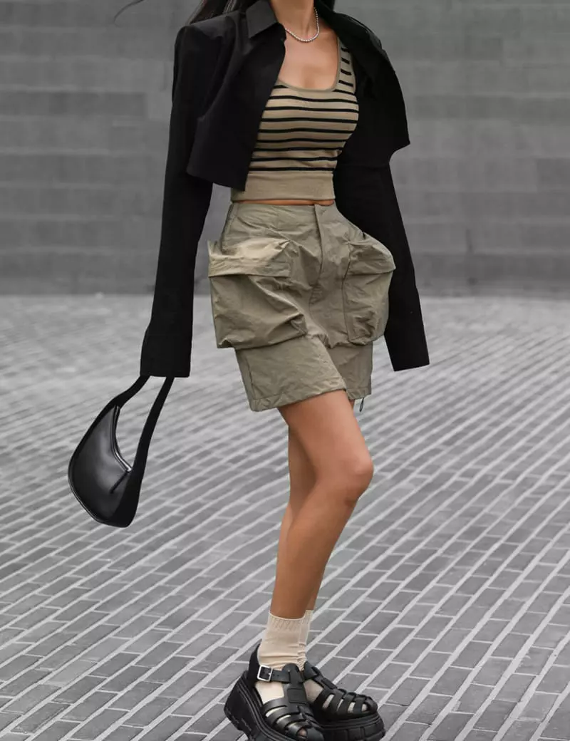 Paper Moon - Korean Women Fashion - #pursuepretty - Nylon Mini Skirt