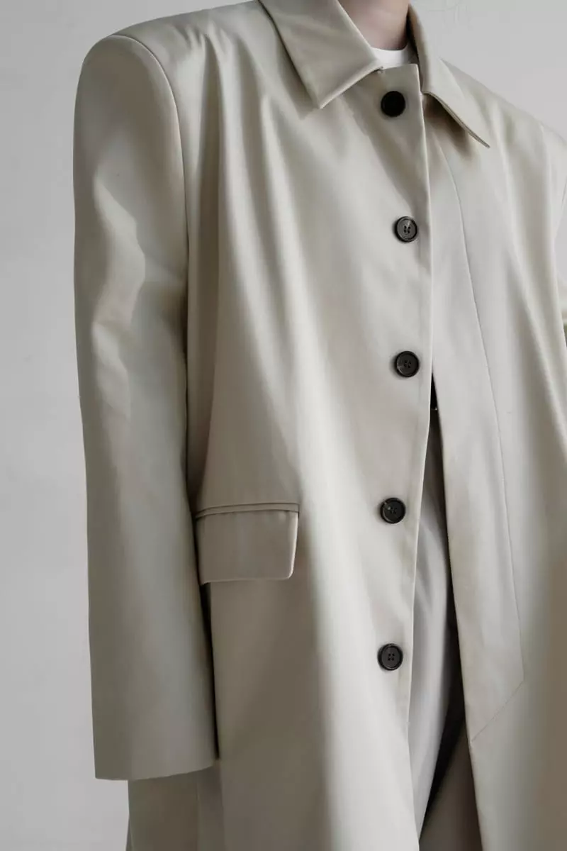 Paper Moon - Korean Women Fashion - #restrostyle - Oversize Gaberdin Coat - 3